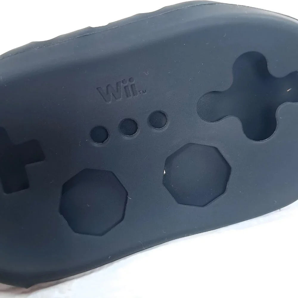 Nintendo Wii black Silicone gel Cover for pro classic game‎ pad gamepad RVL-005
